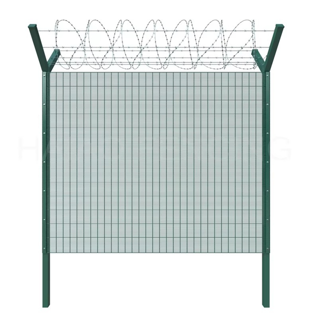 Security Metal Fences Galvanized Pvc Coating Steel Fence